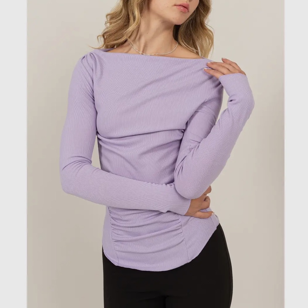 ShopEvelynne Lilac Long Sleeve Top